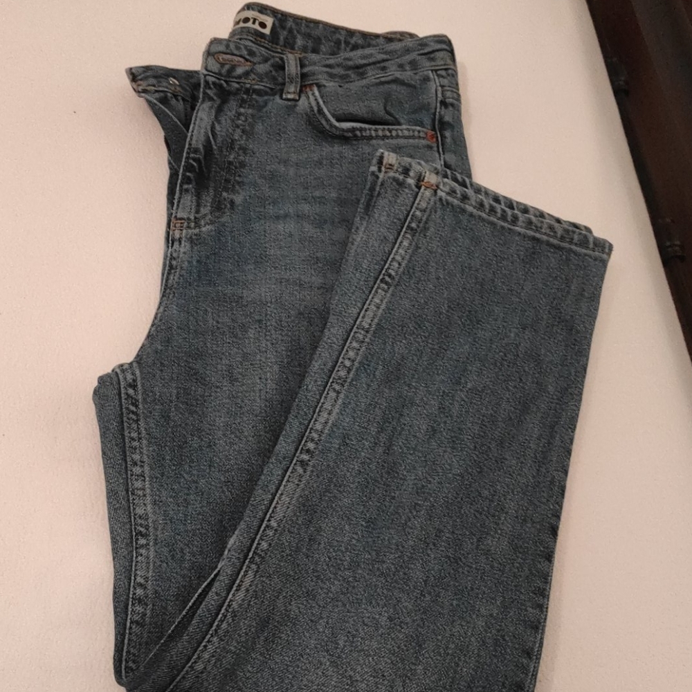 Moto high rise straight leg jeans